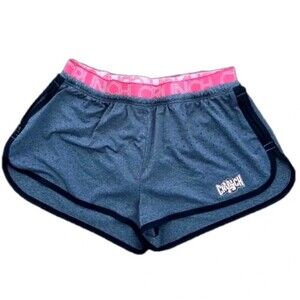 Crunch Fitness gray running shorts medium lined athleisure jogging workout gym
